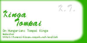 kinga tompai business card